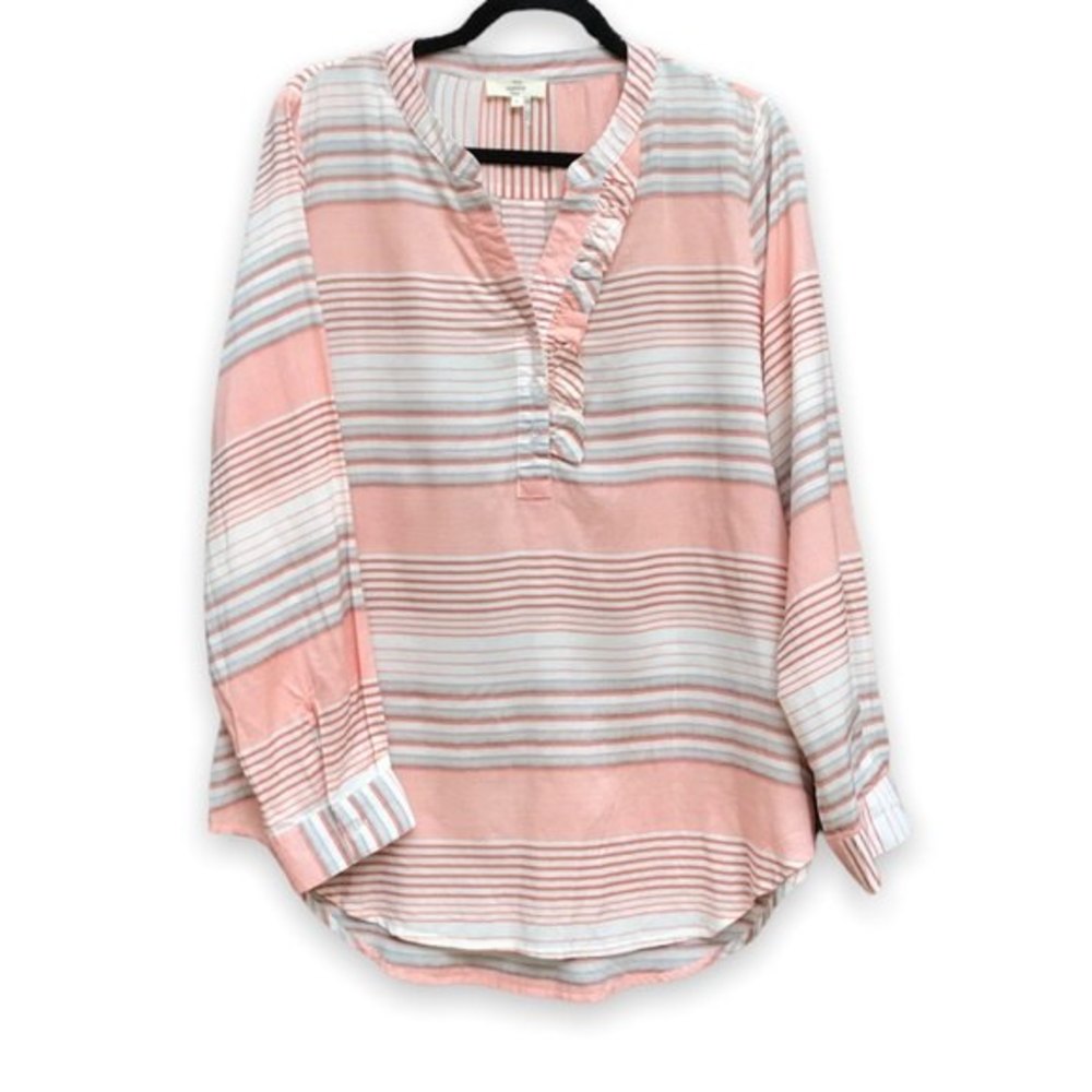 Striped Pink and White Women's Top